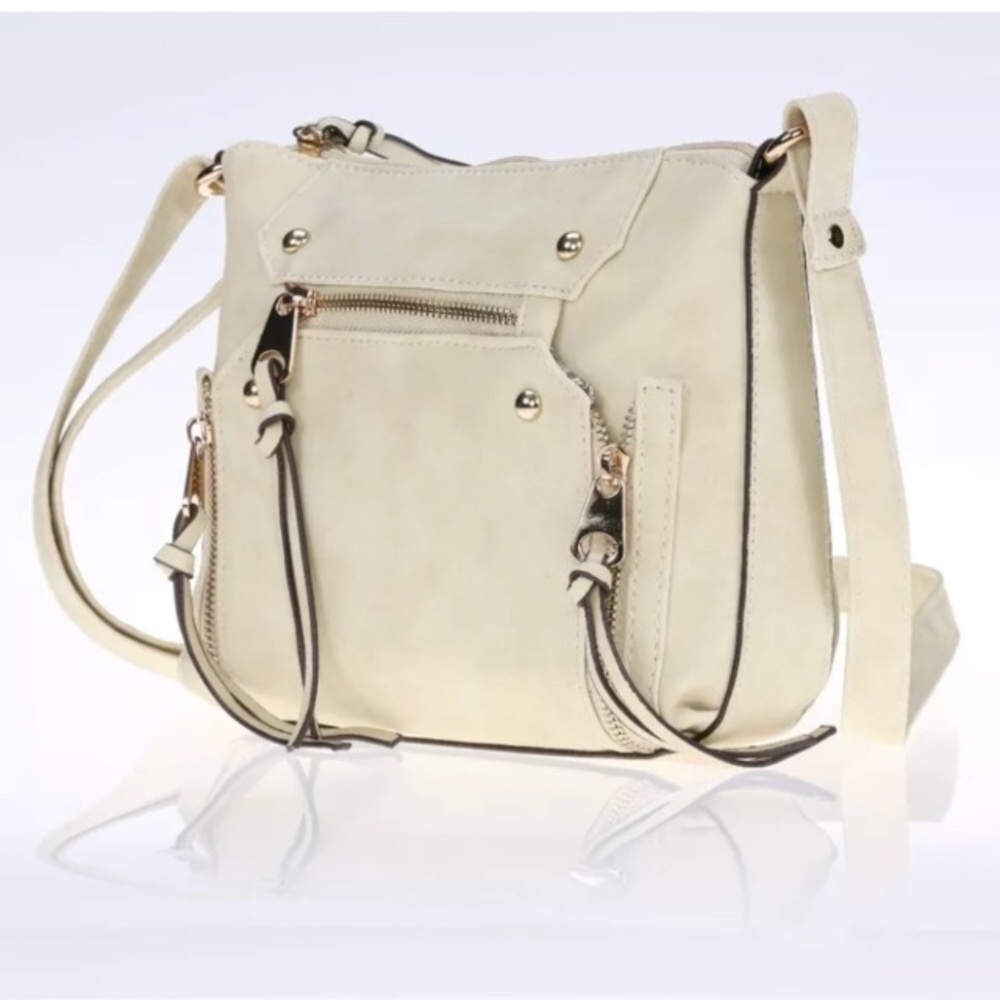 🆕 🌟LAST ONE🌟Sand cream rustic zip crossbody